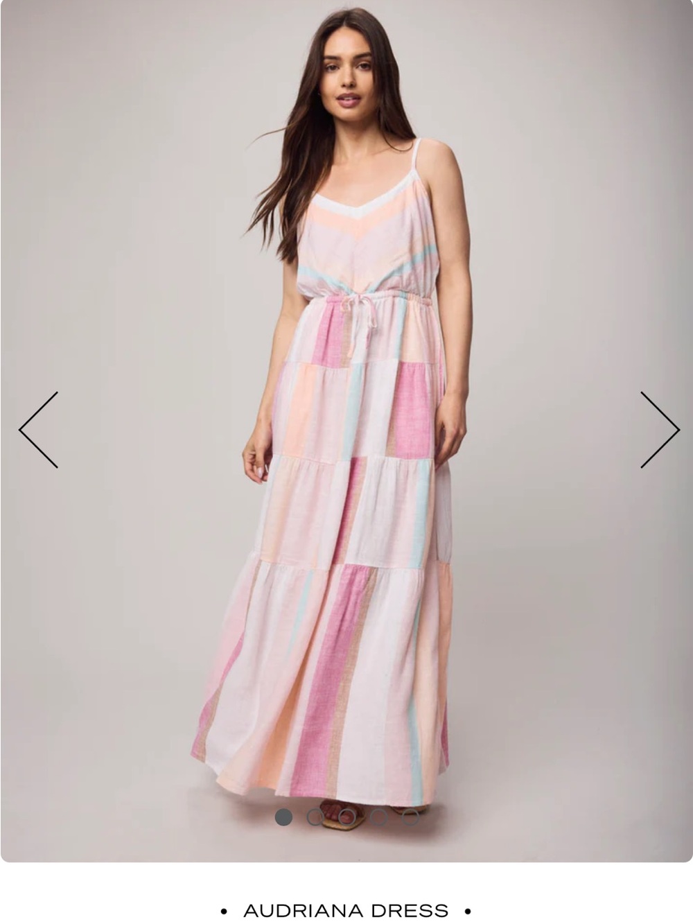 Splendid Audriana Pastel Striped Maxi Dress